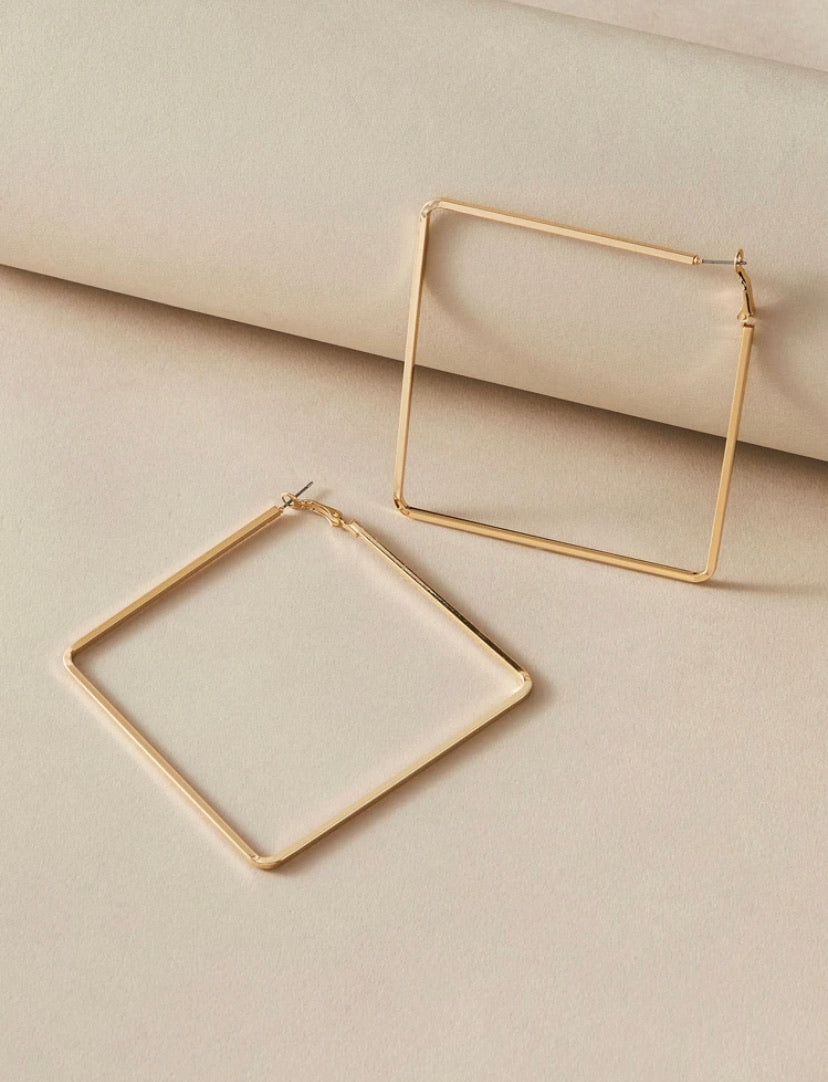 Solid Gold Hoops