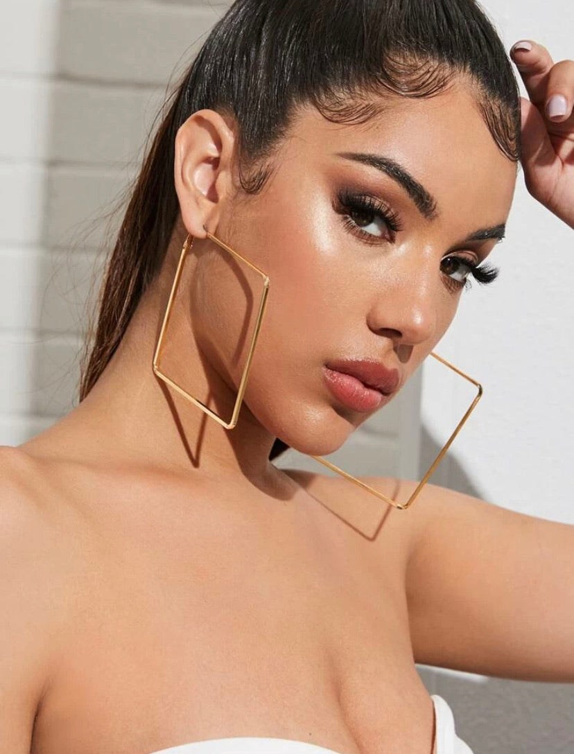Solid Gold Hoops